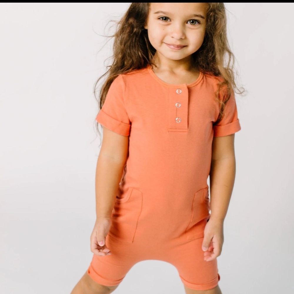 EUC- Essentials Rags Romper- Size 12-18 months